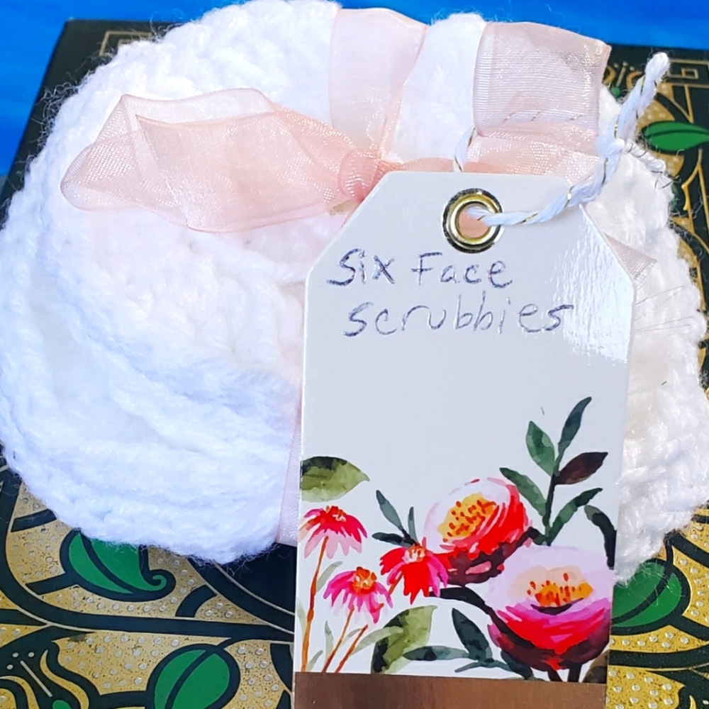 Face scrubbies/coasters/ dish scrubber,Handmade Crochet very soft,pack of six!